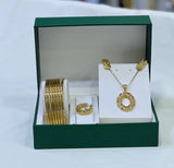 Coffret Bijoux Élégance — Collier, Boucles, Bague & Bracelets