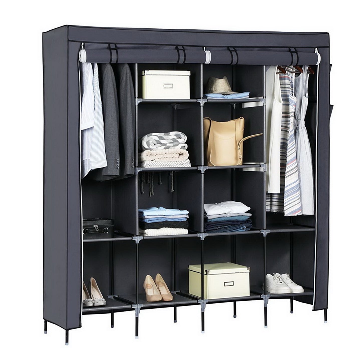 Armoire penderie 👗 Penderie 170cm — Rangez 50 vêtements sans sousis