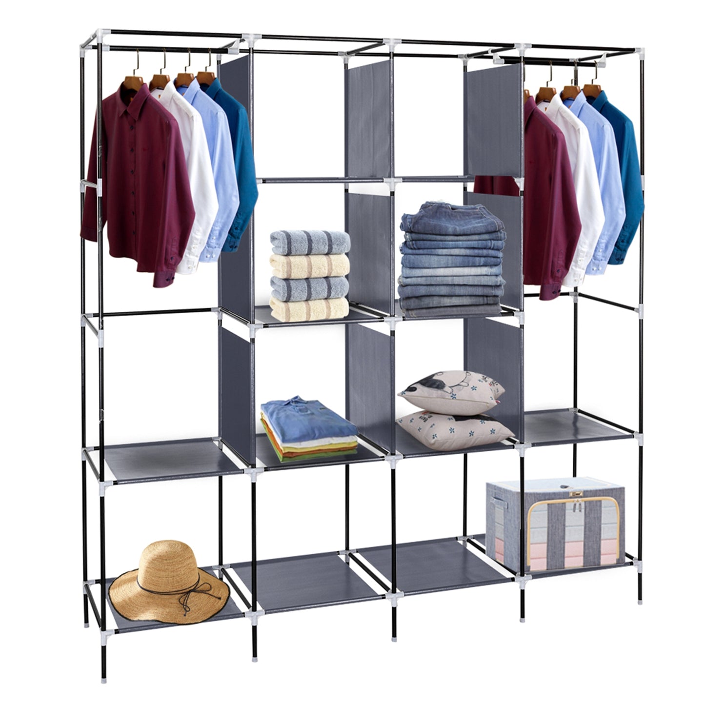 Armoire penderie 👗 Penderie 170cm — Rangez 50 vêtements sans sousis