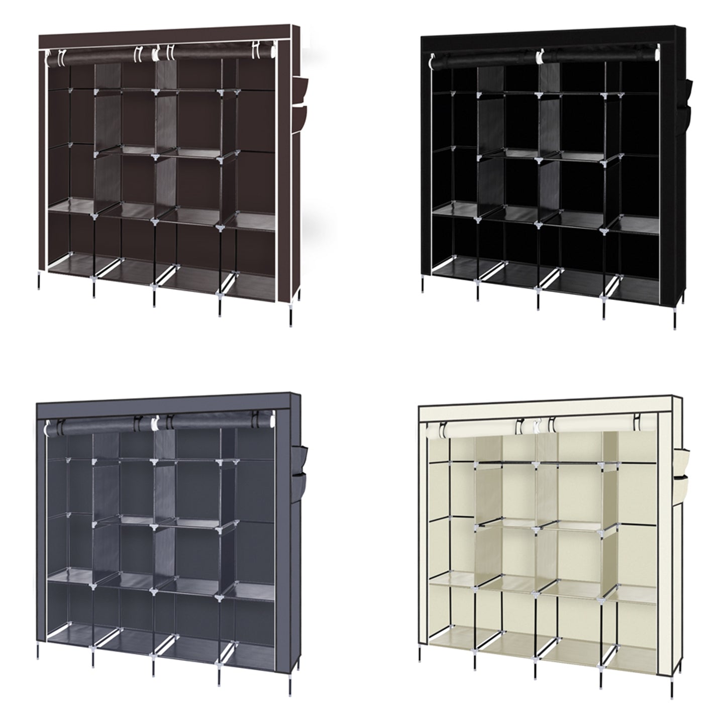 Armoire penderie 👗 Penderie 170cm — Rangez 50 vêtements sans sousis