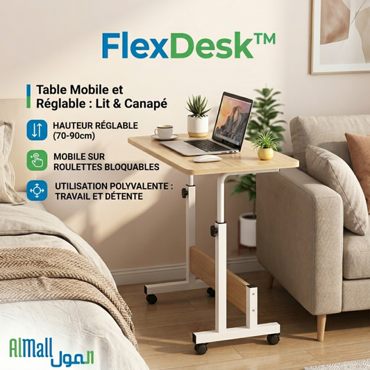 FlexDesk™ — Bureau roulant réglable