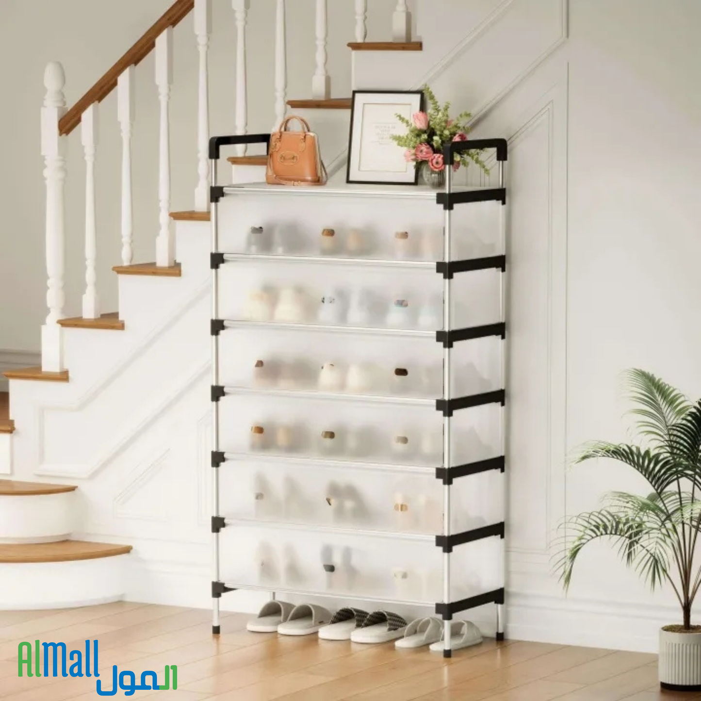 👟 Étagère 7 Niveaux ShoeTower — Rangez jusqu'à 28 paires