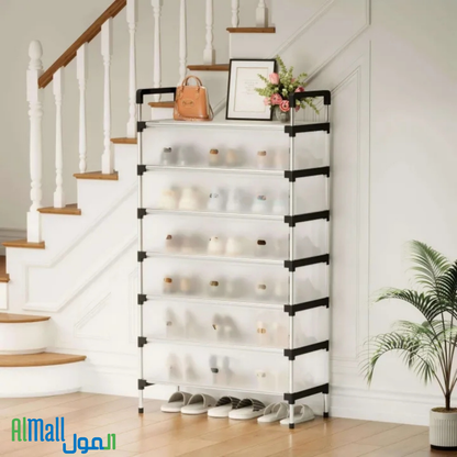 👟 Étagère 7 Niveaux ShoeTower — Rangez jusqu'à 28 paires