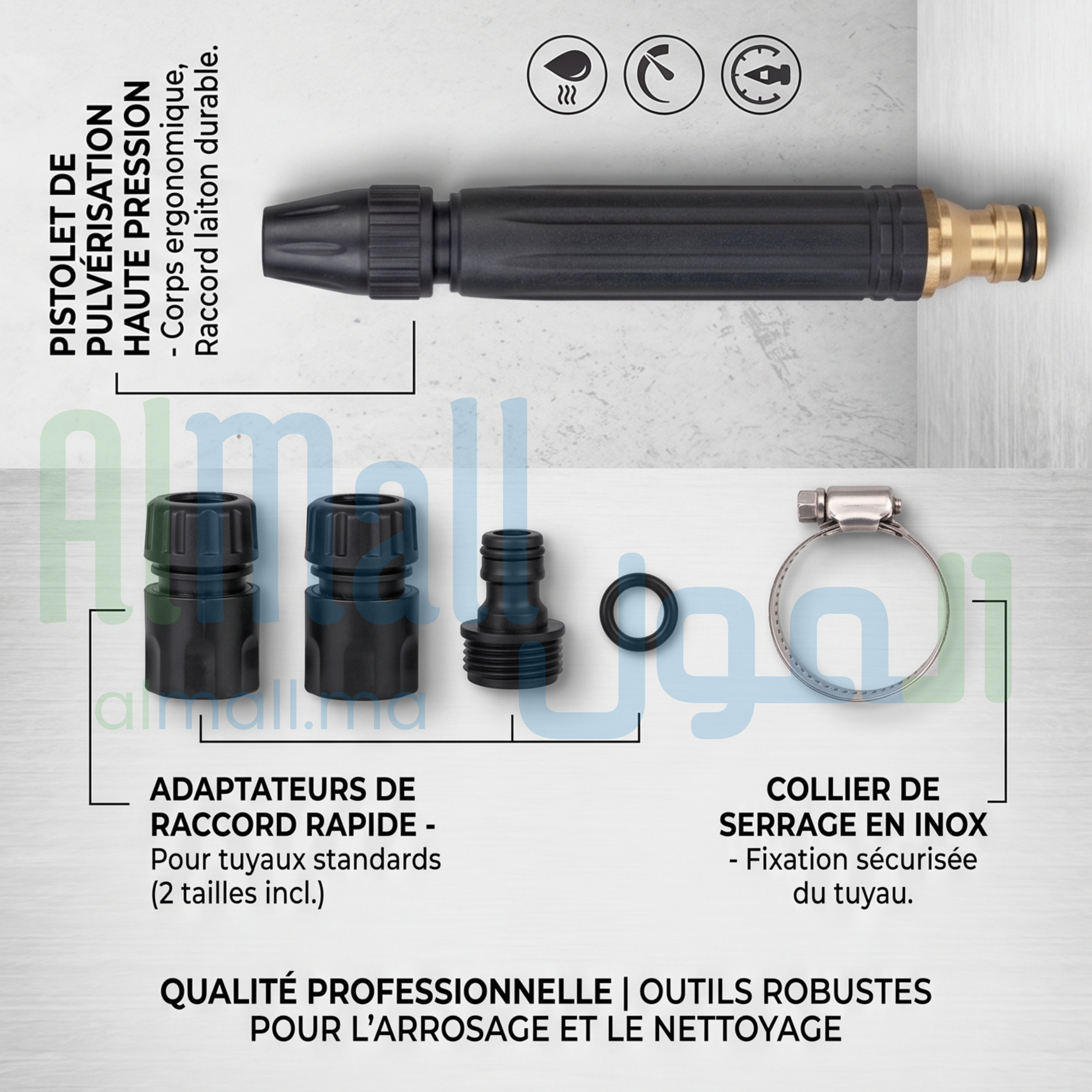 HydroBlast™ — Nettoyeur Haute Pression Portable 150 Bar