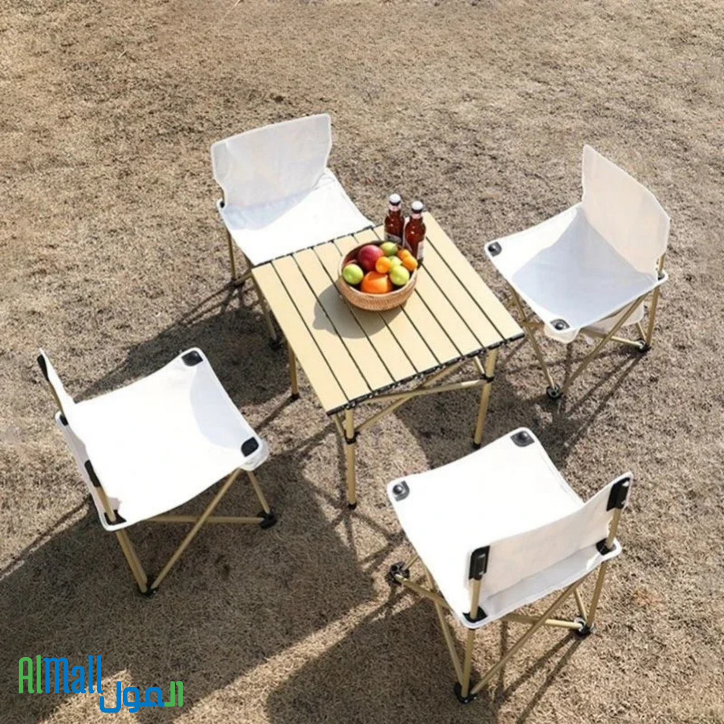 Table + 4 Chaises Pliables - CampSet™