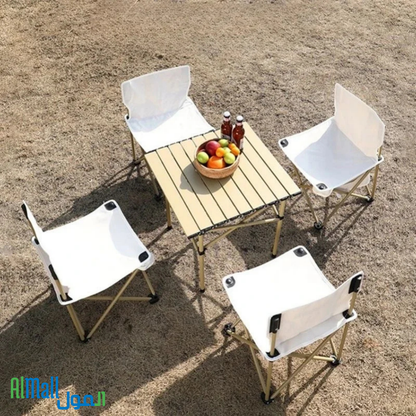Table + 4 Chaises Pliables - CampSet™