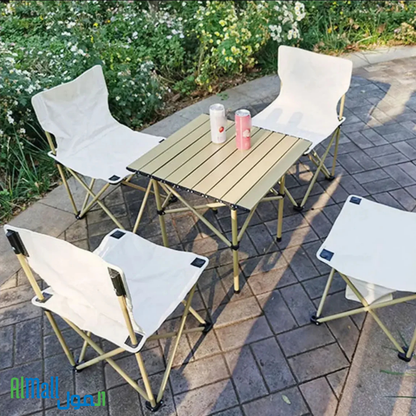 Table + 4 Chaises Pliables - CampSet™