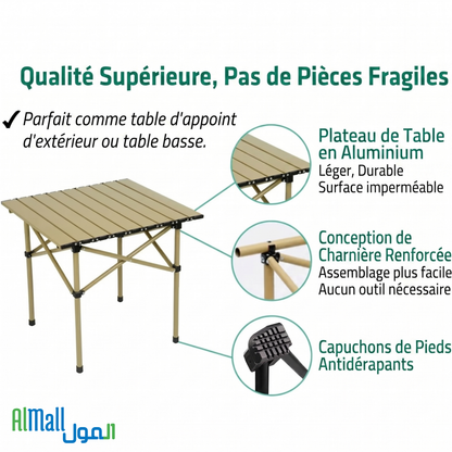 Table + 4 Chaises Pliables - CampSet™