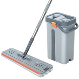 CleanSpin™ — Balai Plat avec Seau Essoreur