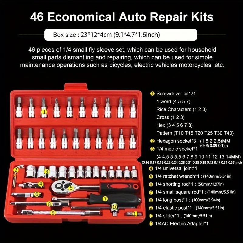 MechKit™ — Kit 46 Outils Pro Auto & Vélo