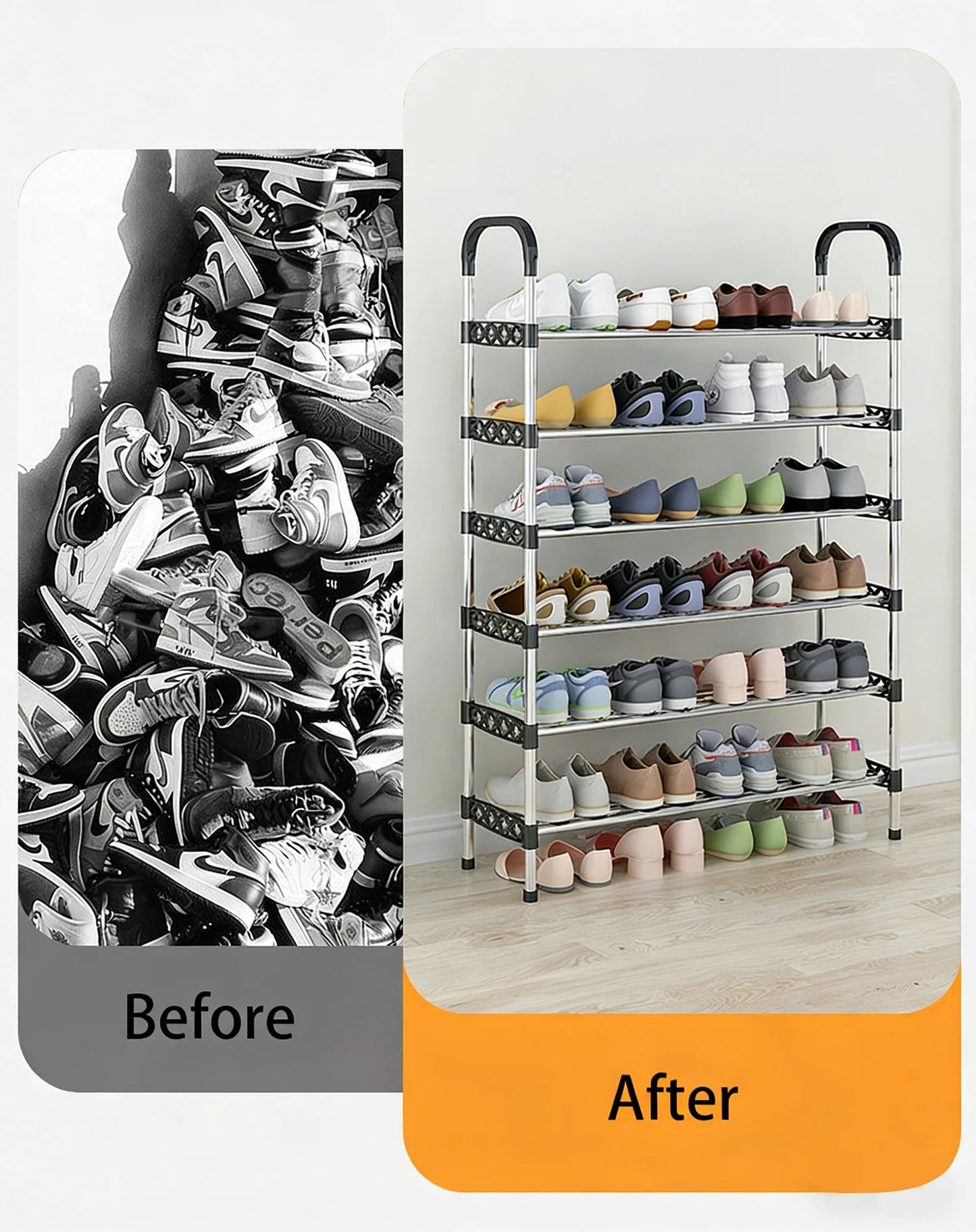 👟 ShoeCabinet™ — Rangez 20 paires à l'entrée, proprement