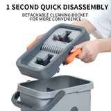 CleanSpin™ — Balai Plat avec Seau Essoreur