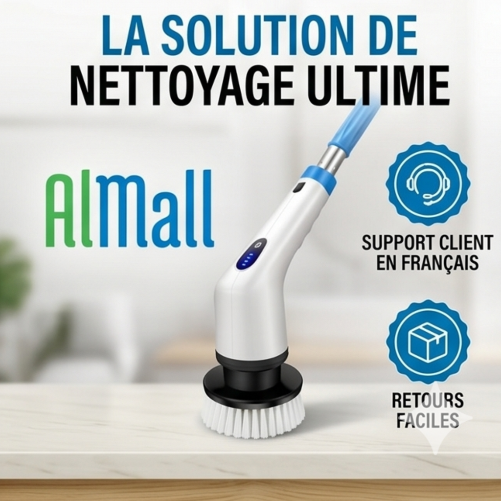 ScrubForce™ — Brosse Électrique 9 Embouts
