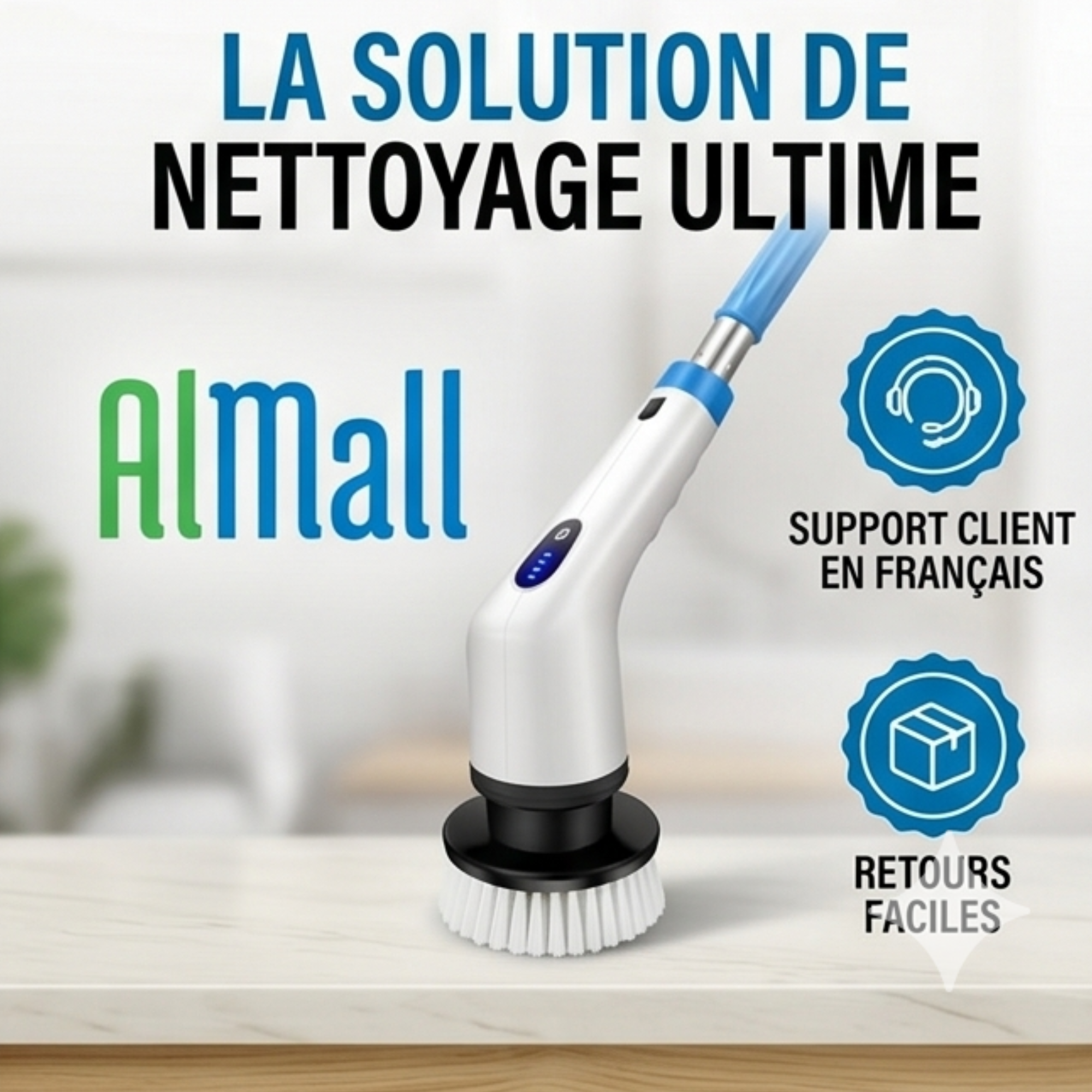 ScrubForce™ — Brosse Électrique 9 Embouts