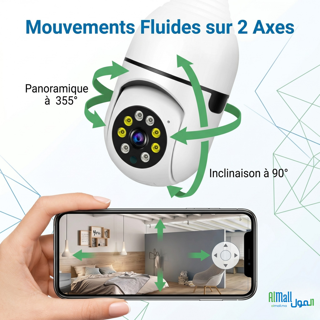 BulbCam™ — Caméra Surveillance WiFi Ampoule 1080P