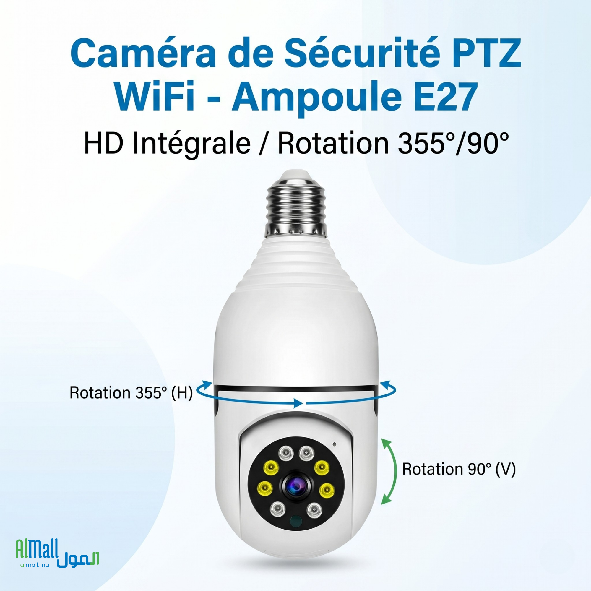 BulbCam™ — Caméra Surveillance WiFi Ampoule 1080P
