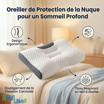 😴 Oreiller Cervical 3D — Réveillez-vous sans douleur dès la 1ère nuit
