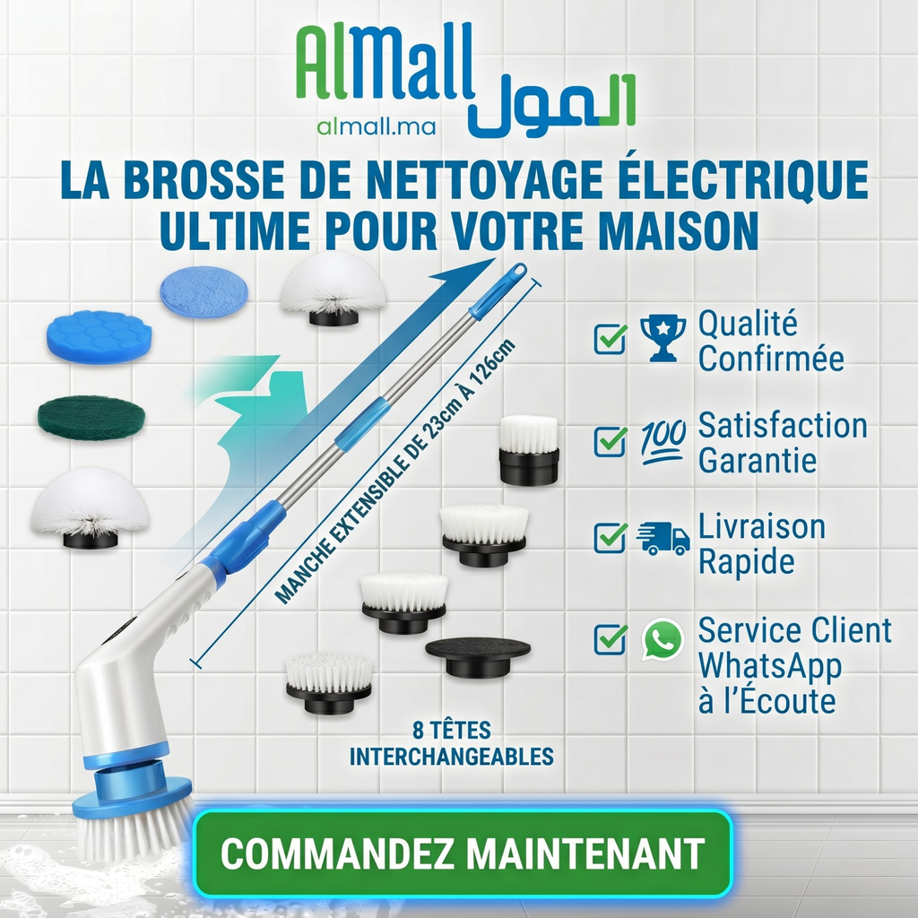 ScrubForce™ — Brosse Électrique 9 Embouts