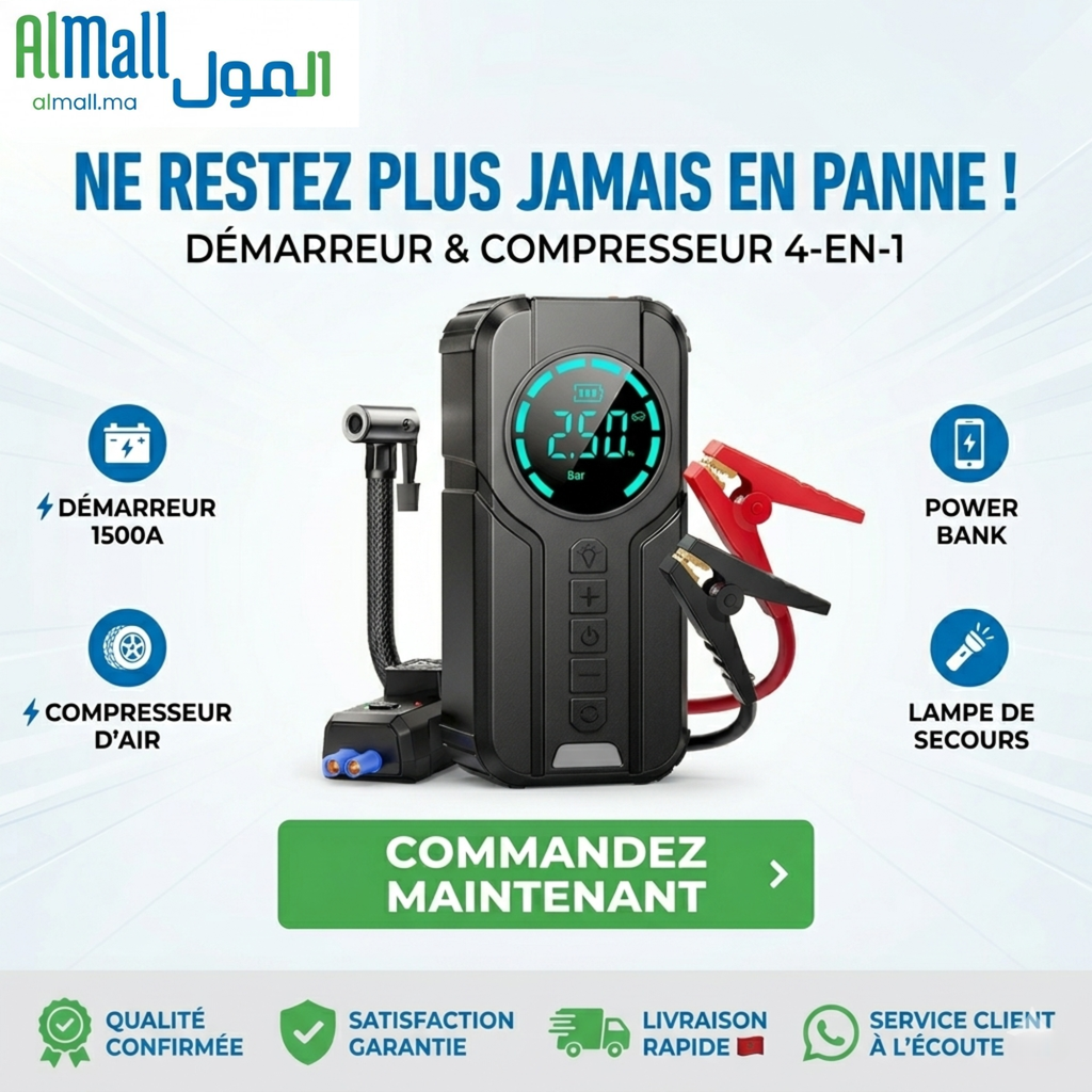 RescuePack™ — Kit Démarrage Auto 4-en-1