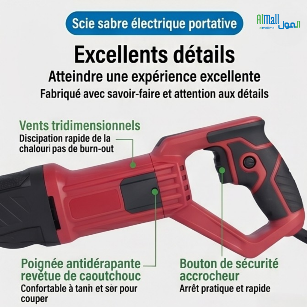 PowerSaw Pro™ — Scie Réciprocante 2500W
