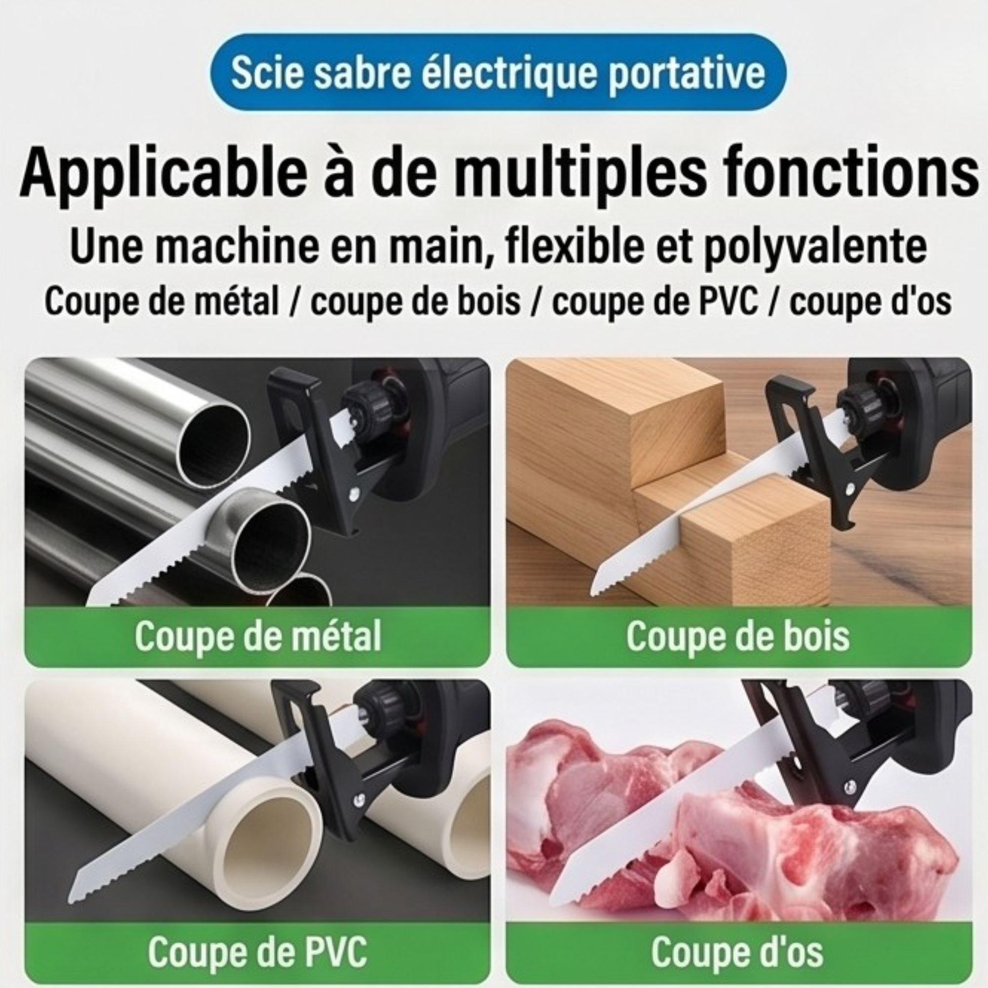 PowerSaw Pro™ — Scie Réciprocante 2500W