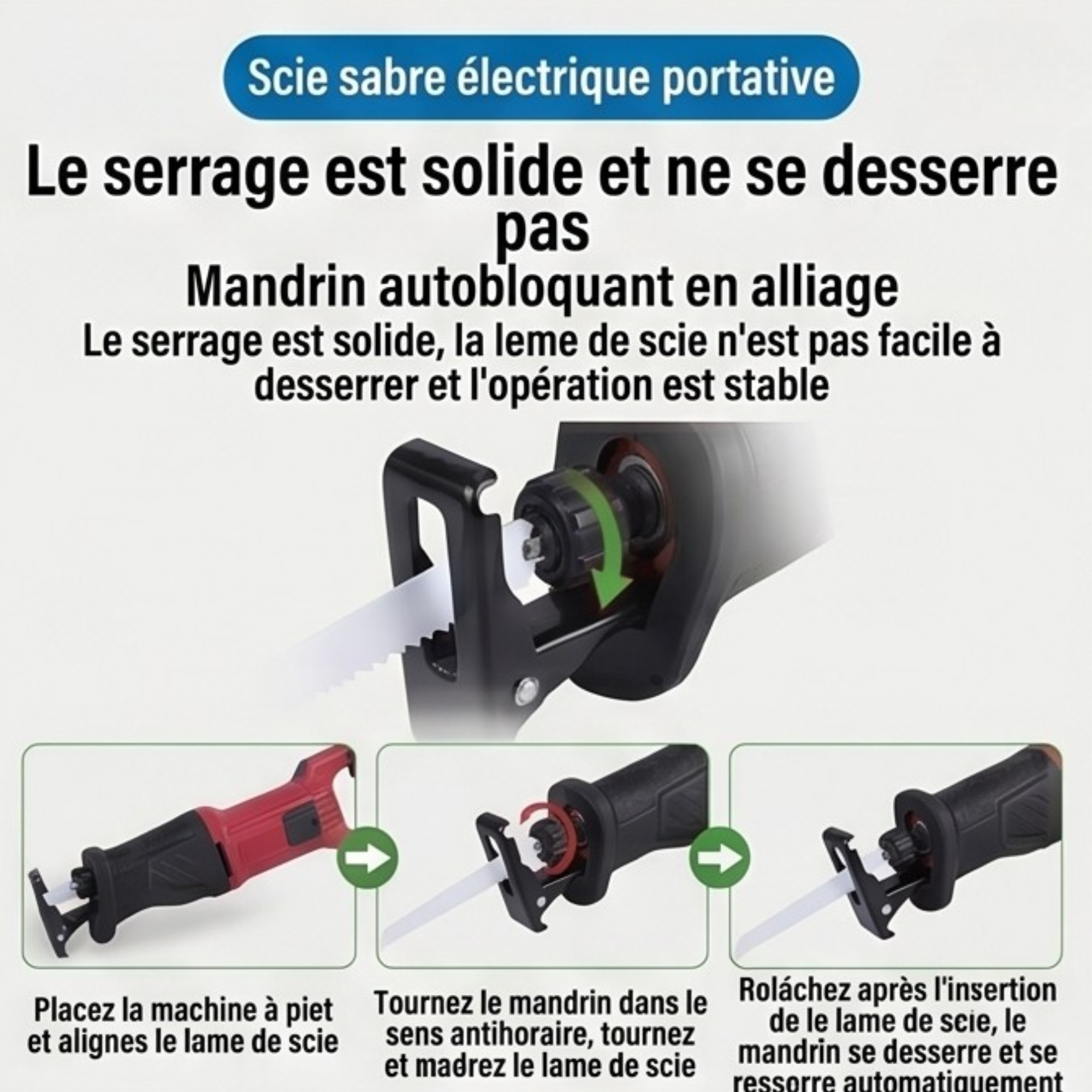 PowerSaw Pro™ — Scie Réciprocante 2500W